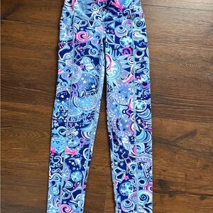 Lilly Pulitzer Vibrant Blue and Pink Leggings